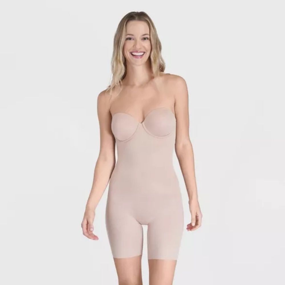 Spanx Strapless Cupped Shaping Bodysuit New NWT